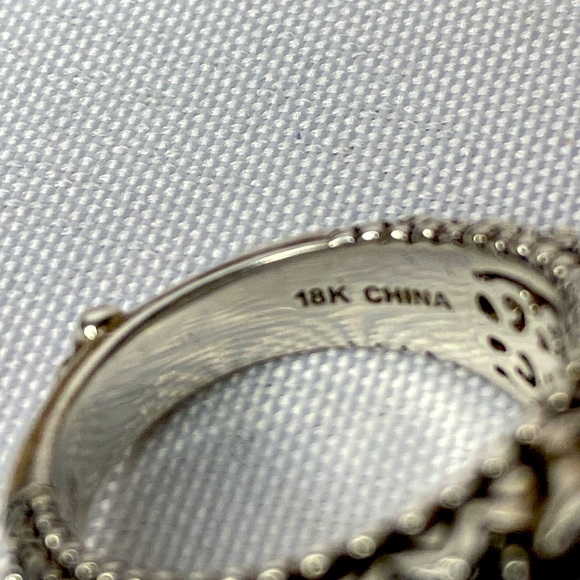 Barbara Bixby most beautiful Peridot sterling and 18k accents gold ring - Picture 7 of 7